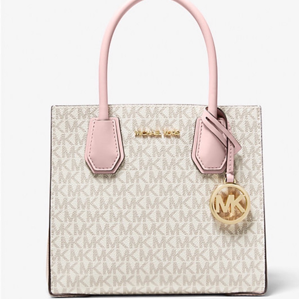 Michael Kors Pink and Cream Satchel